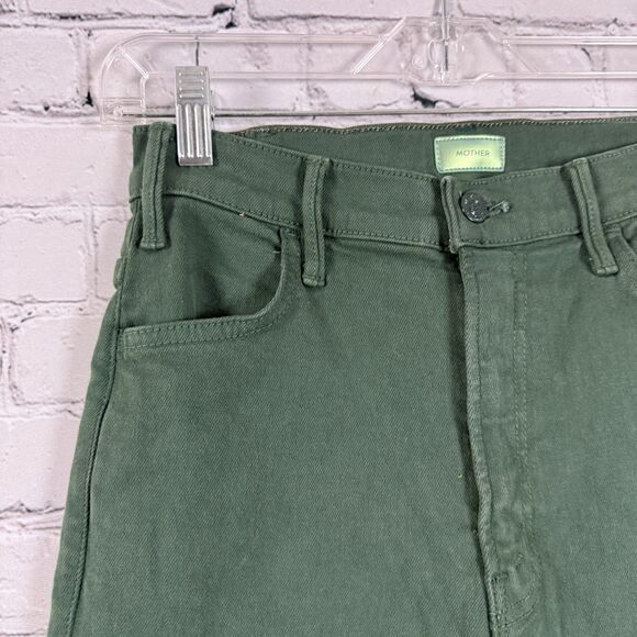 Mother The Hustler Ankle Fray Jeans Second Chance High Rise Black Forest Size 28 - Picture 8 of 16